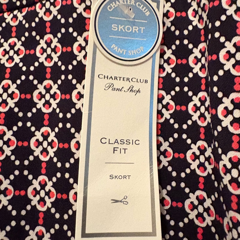 Charter Club Pant Shop. Stylish Women's Patterned Skort. - Picture 6 of 7
